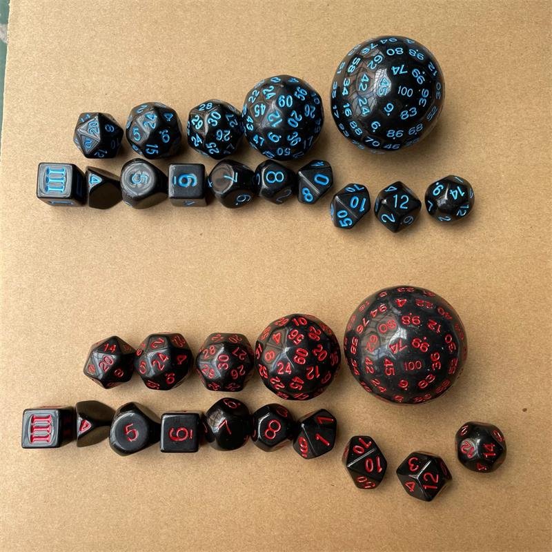 15 Piece Of 3 To 100 Sides New Dice Set Gift Collection Dice Udixi Dnd D3-D100 Sides Dice Set