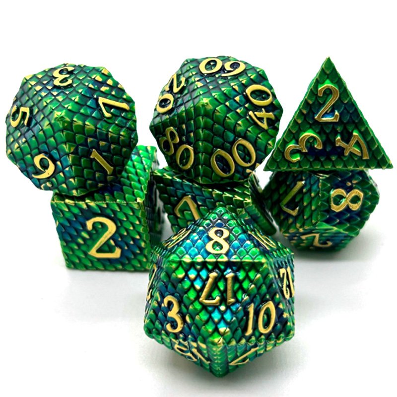 Metal Dice Polyhedron 7PCS Popular Dice Sets Use for DND Games