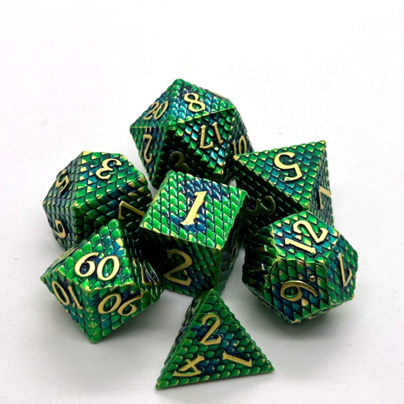 Metal Dice Polyhedron 7PCS Popular Dice Sets Use for DND Games