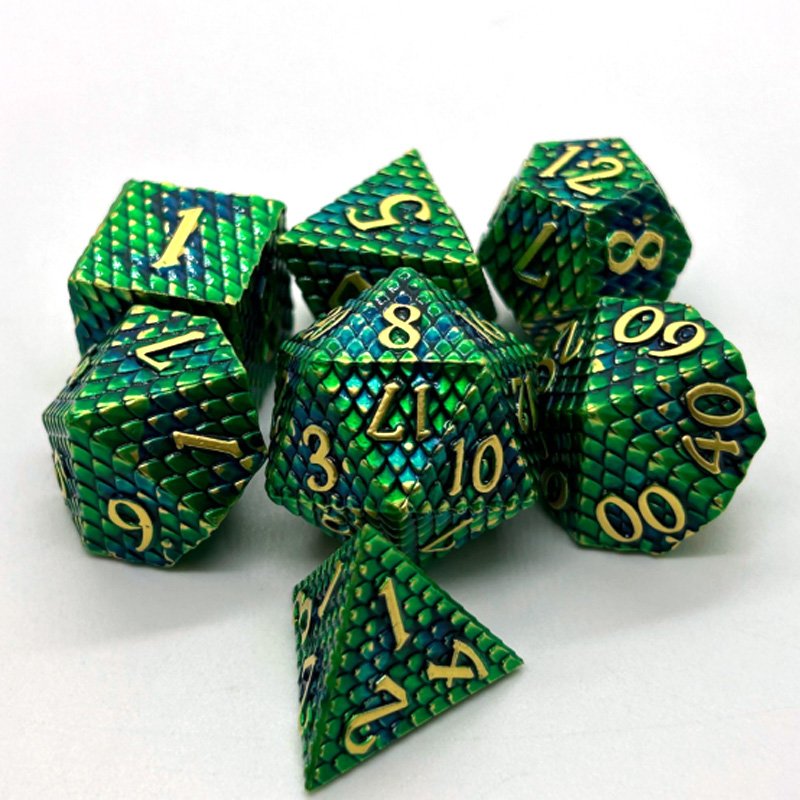 Metal Dice Polyhedron 7PCS Popular Dice Sets Use for DND Games