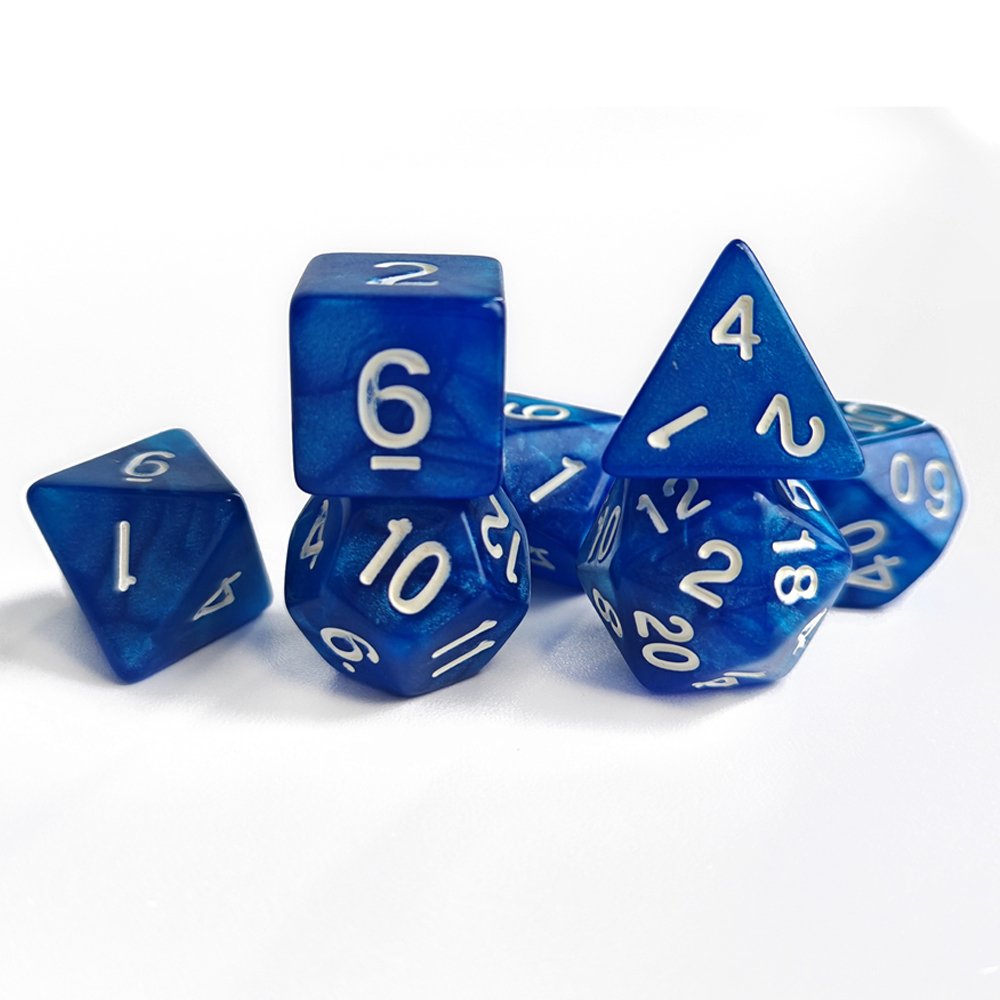 In Stock Polyhedral 16mm Acrylic Dice for Dungeons and Dragons RPG Board Game 7pcs 4-20 Sides DND Dice Set