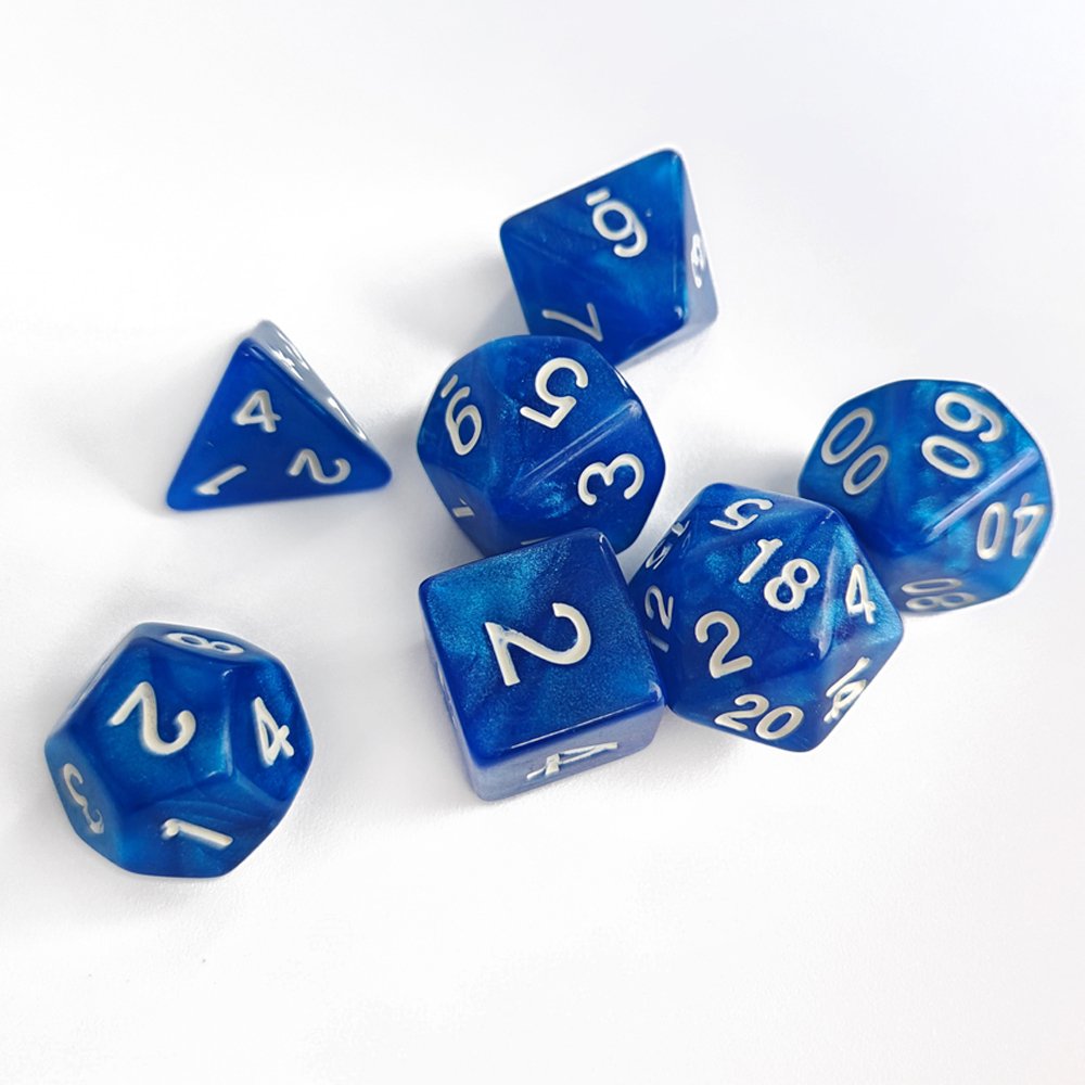 In Stock Polyhedral 16mm Acrylic Dice for Dungeons and Dragons RPG Board Game 7pcs 4-20 Sides DND Dice Set