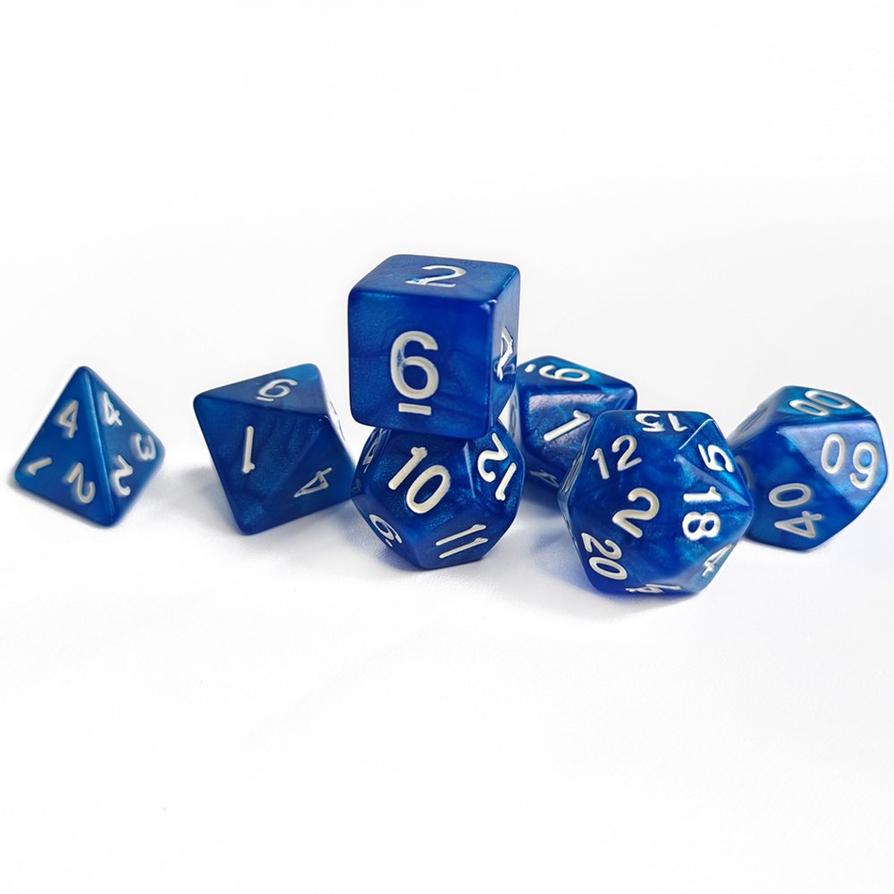 In Stock Polyhedral 16mm Acrylic Dice for Dungeons and Dragons RPG Board Game 7pcs 4-20 Sides DND Dice Set