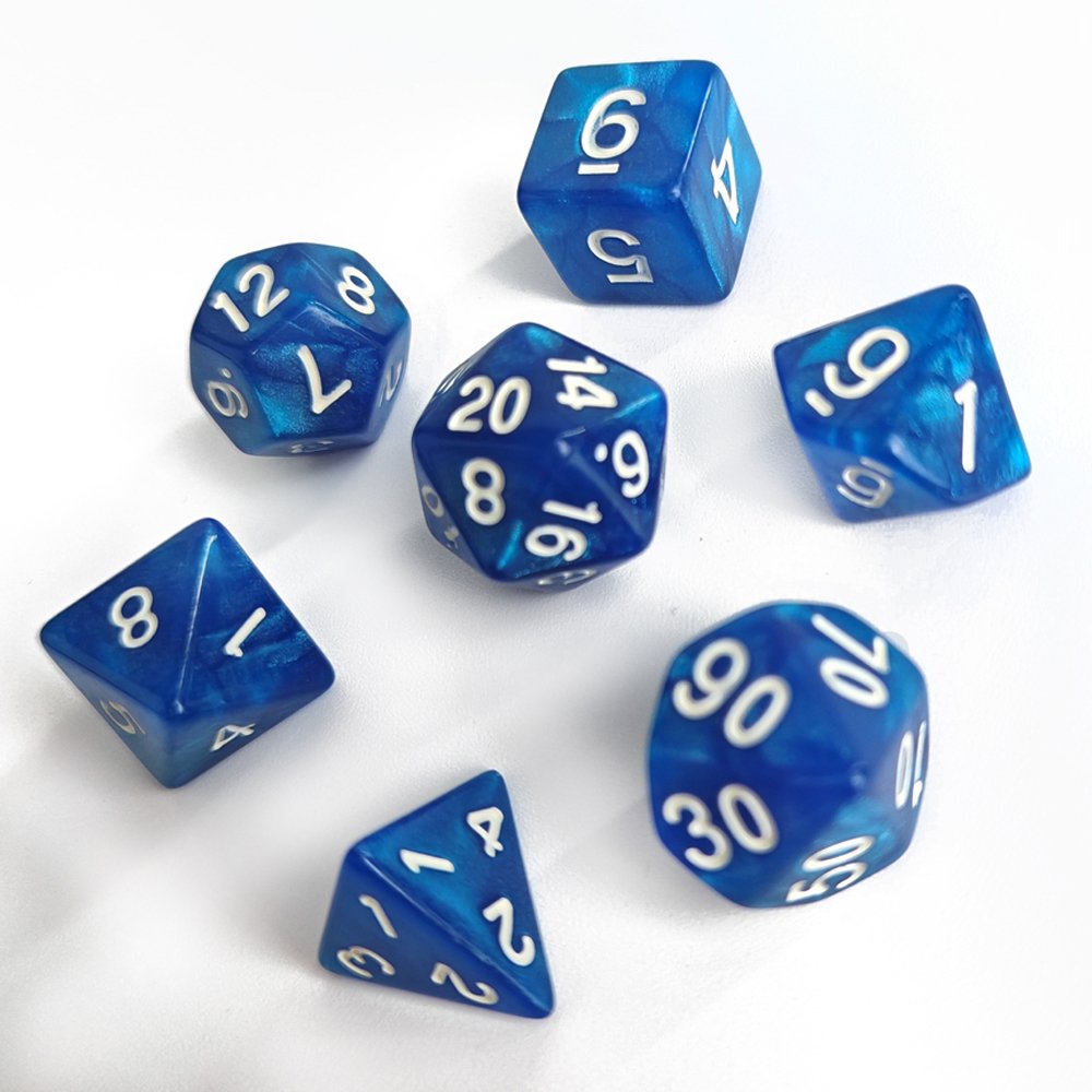 In Stock Polyhedral 16mm Acrylic Dice for Dungeons and Dragons RPG Board Game 7pcs 4-20 Sides DND Dice Set