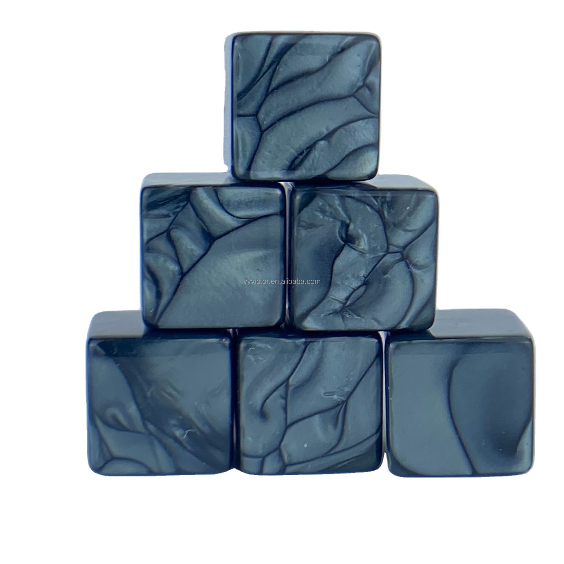 16mm 6 sided DIY jade colors plastic acrylic blank cubes dice blank for painting square corner pearl color for one piece price
