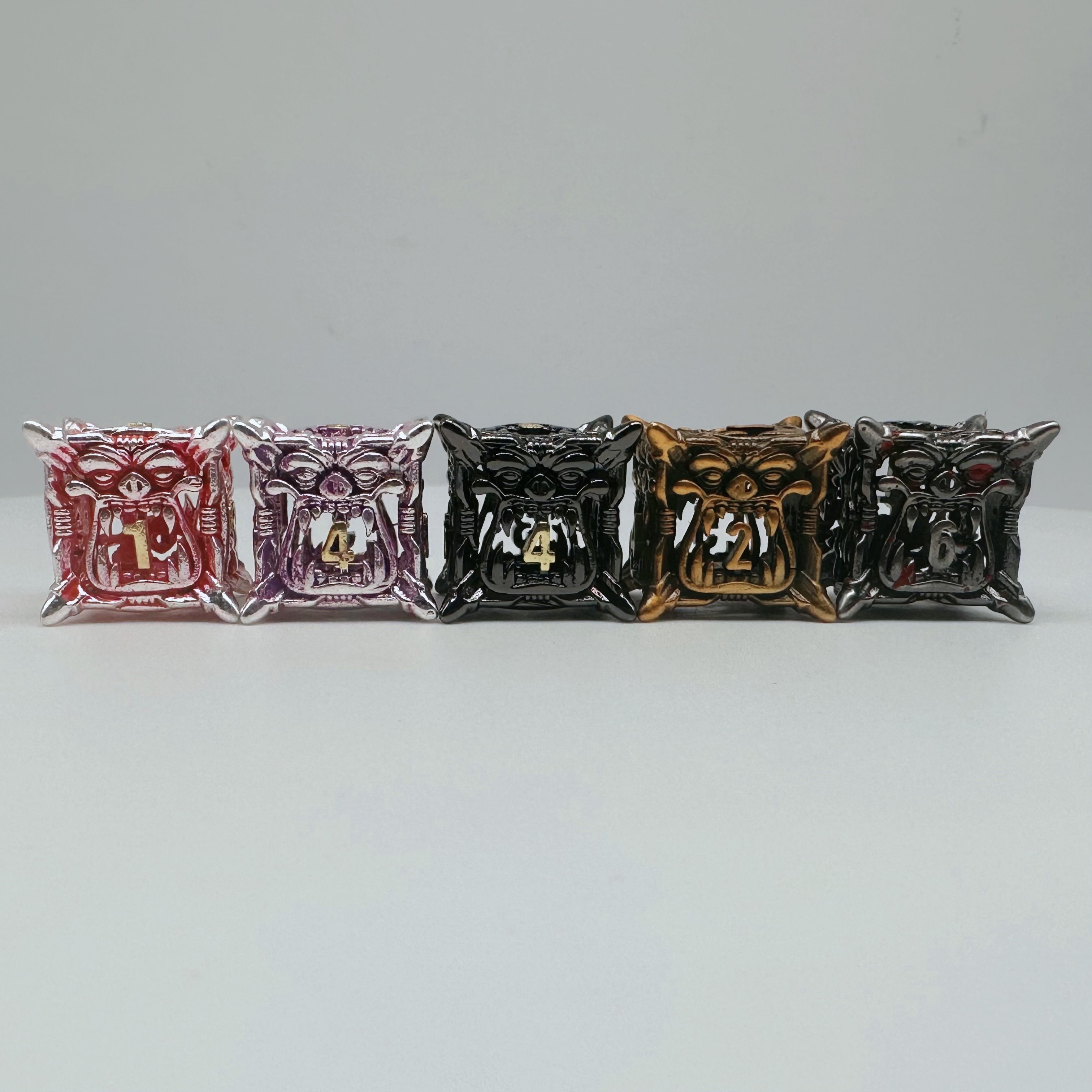 Exclusive Customized Metal Dice Set RPG Dragon and Dungeon Games Polyhedral Custom Colors DND Dice