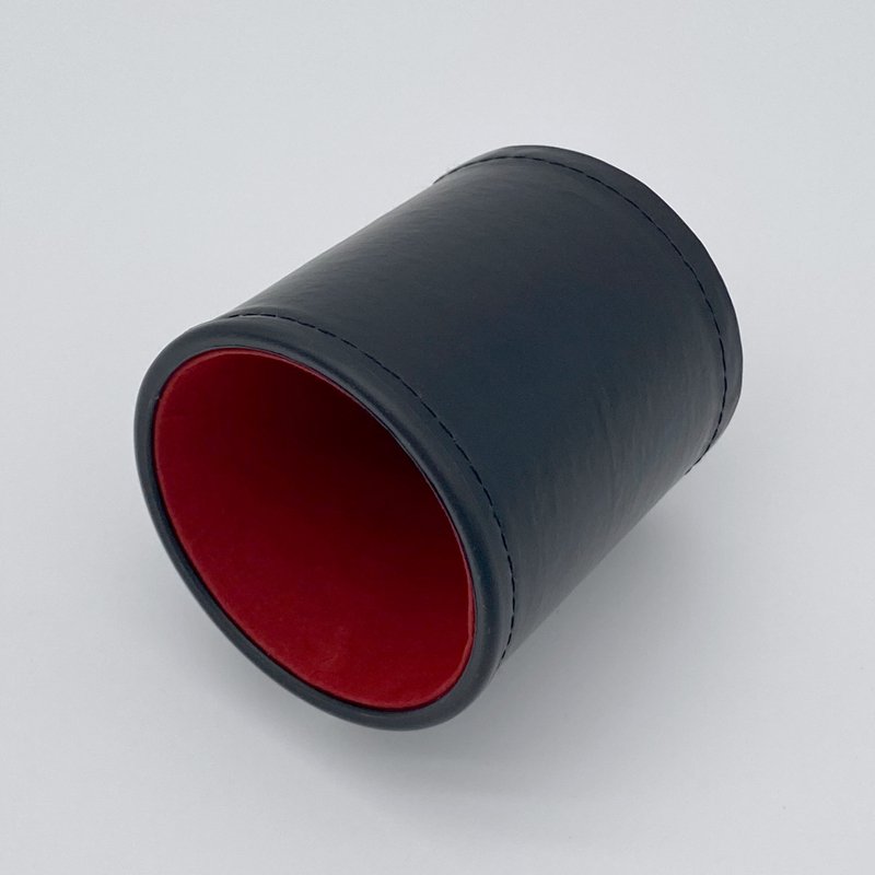 Bar Leather Dice Cup Pure Black Plush Quiet Dice Cup Set Logo Custom Leather Dice Cup Shaker Game