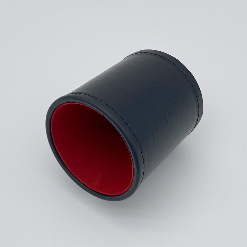 Bar Leather Dice Cup Pure Black Plush Quiet Dice Cup Set Logo Custom Leather Dice Cup Shaker Game