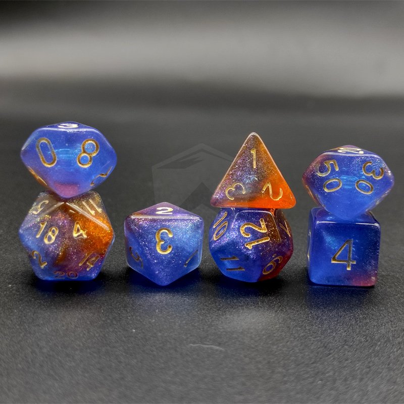 Customized Acrylic Dnd Rpg Colorful Dice Set Polyhedral Dungeons And Dragons Dice
