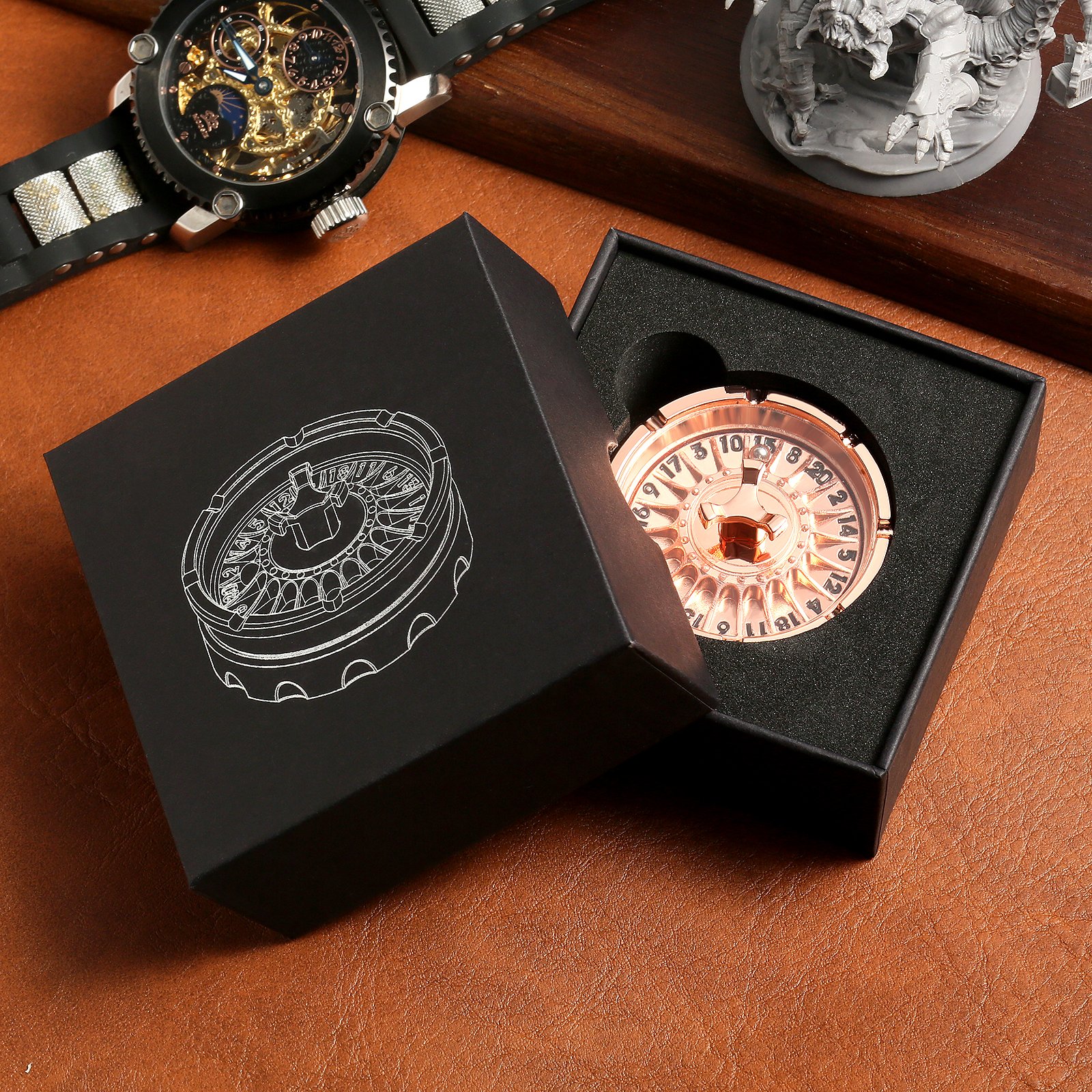 Roulette Dice DND Spinner D20 Small Flying Dragon Wheel D20 Metal Retro Roulette Dice for RPG Table Top Games
