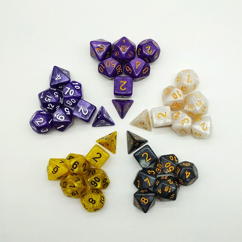 Dice Dnd Marble Acrylic Plastic Blue Dungeon and dragon polyhedral dice set acrylic dice set for dnd rpg mtg