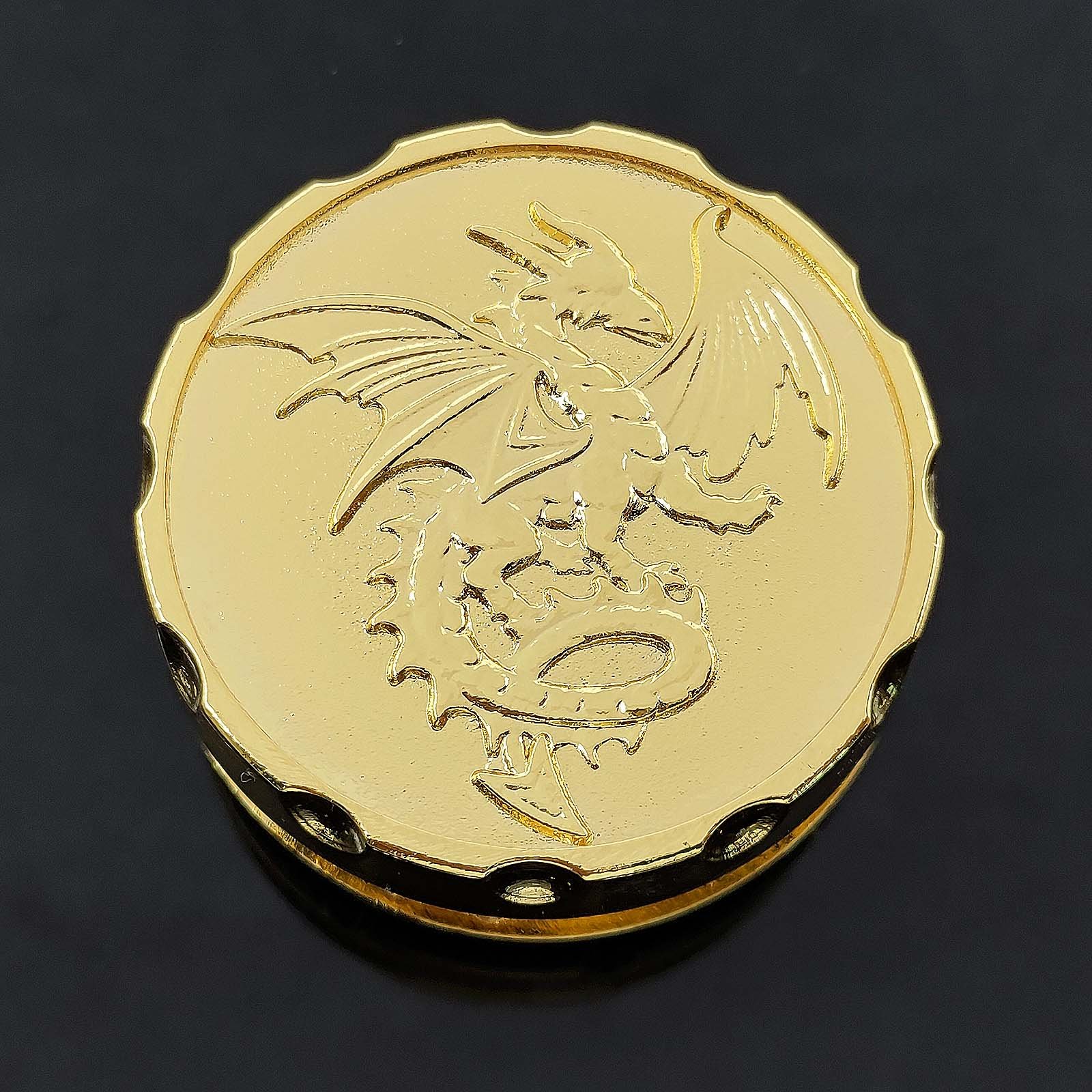 New Product Lucky Gold D20 Dice Rotatable Metal Compass Fidget Dice for Playing Games