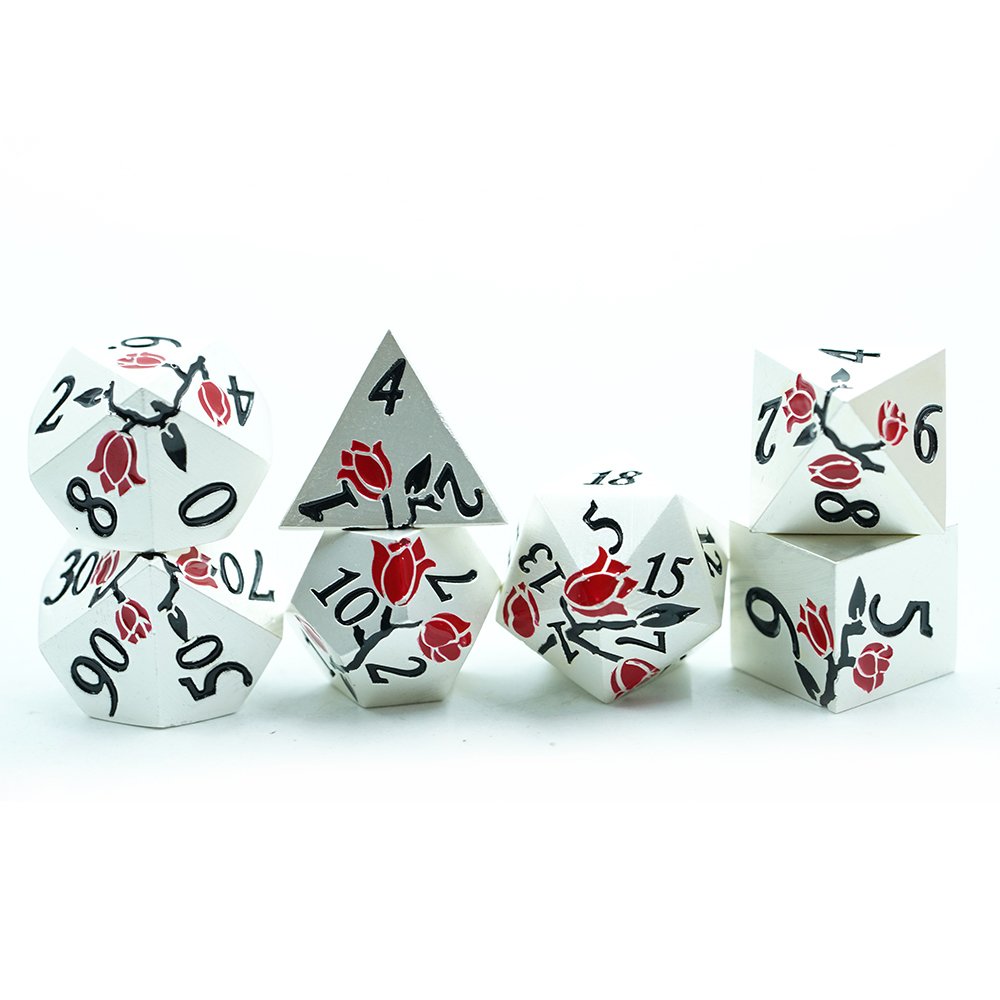 Board Game Accessories Polyhedral D4 D6 D8 D10 D12 D20 Zinc Alloy Brass Square Metal Dice Custom