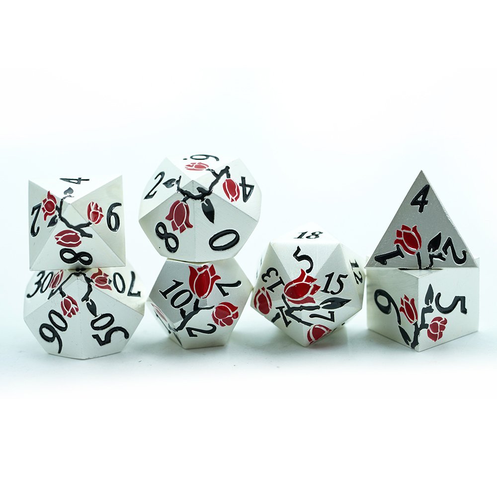 Board Game Accessories Polyhedral D4 D6 D8 D10 D12 D20 Zinc Alloy Brass Square Metal Dice Custom