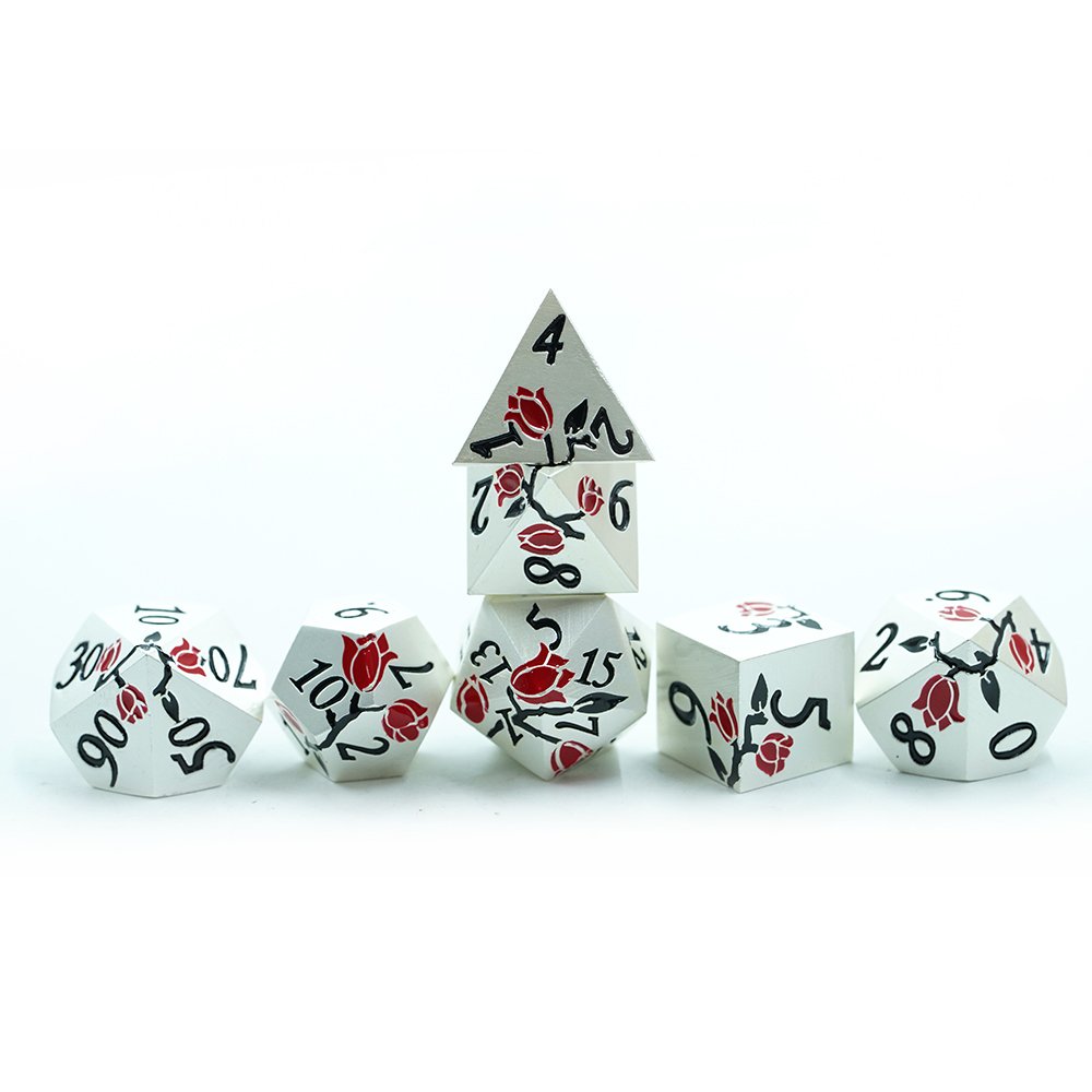 Board Game Accessories Polyhedral D4 D6 D8 D10 D12 D20 Zinc Alloy Brass Square Metal Dice Custom