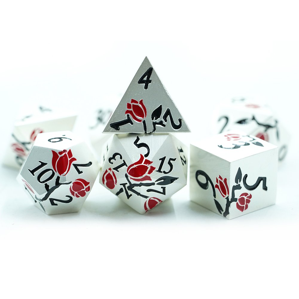 Board Game Accessories Polyhedral D4 D6 D8 D10 D12 D20 Zinc Alloy Brass Square Metal Dice Custom