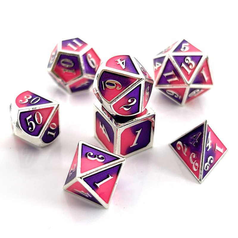Custom D20 Metal Polyhedral Dice Set Custom Logo for DND Dungeons Dragons Game Manufactured by Professional Dice Manufacturers