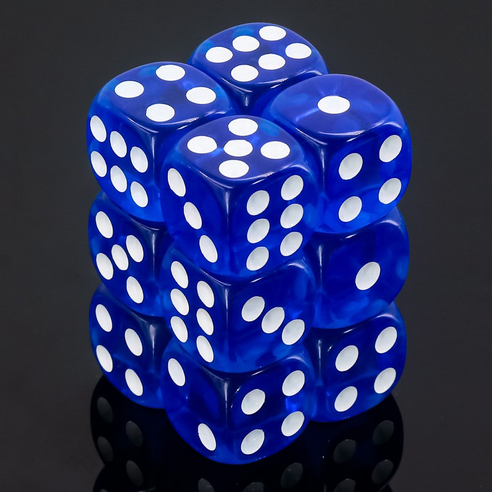 Wholesale Two-Color 16mm Acrylic Point Dice for Multi-Color Entertainment for Game Bars