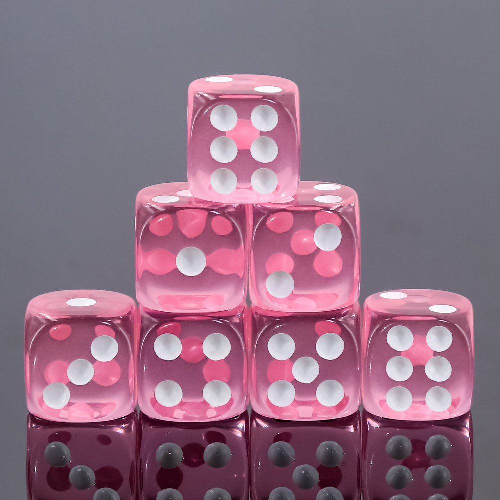 Wholesale Two-Color 16mm Acrylic Point Dice for Multi-Color Entertainment for Game Bars
