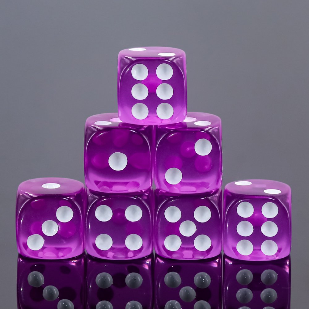 Wholesale Two-Color 16mm Acrylic Point Dice for Multi-Color Entertainment for Game Bars