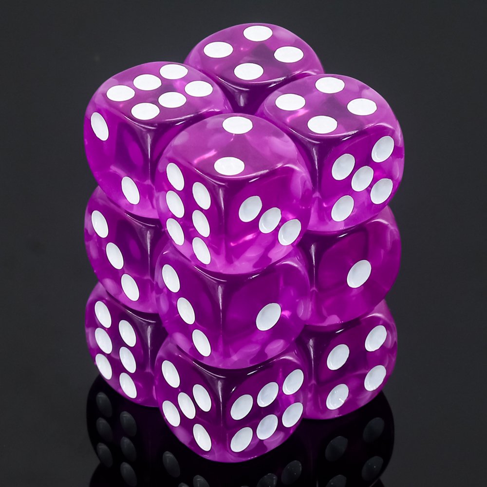 Wholesale Two-Color 16mm Acrylic Point Dice for Multi-Color Entertainment for Game Bars