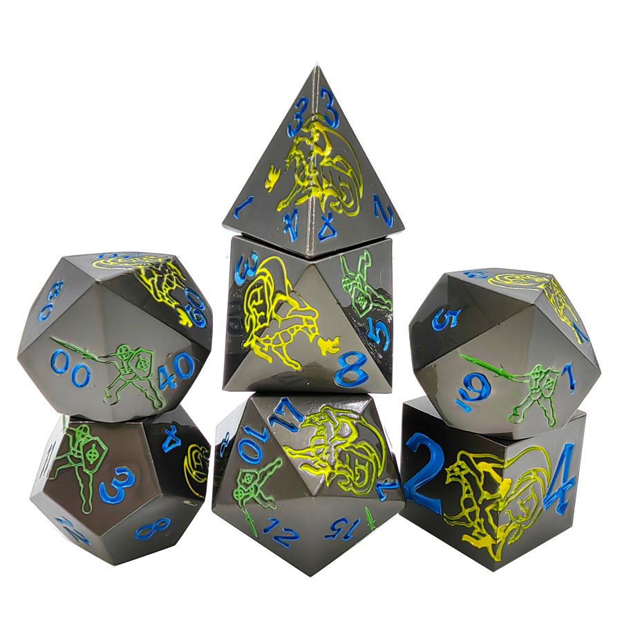 Dnd Dice Sets Dnd Dungeons and Dragons Dice Polyhedral Solid Metal Dice