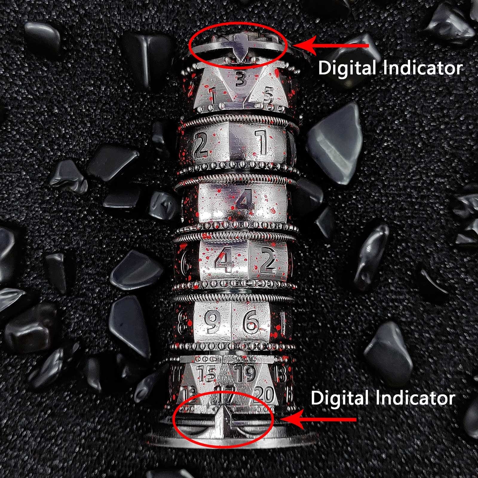 Seven-story Tower Shape Circling Dragon DND Dice Mysterious Retro Polyhedral Metal Dice for DND Player
