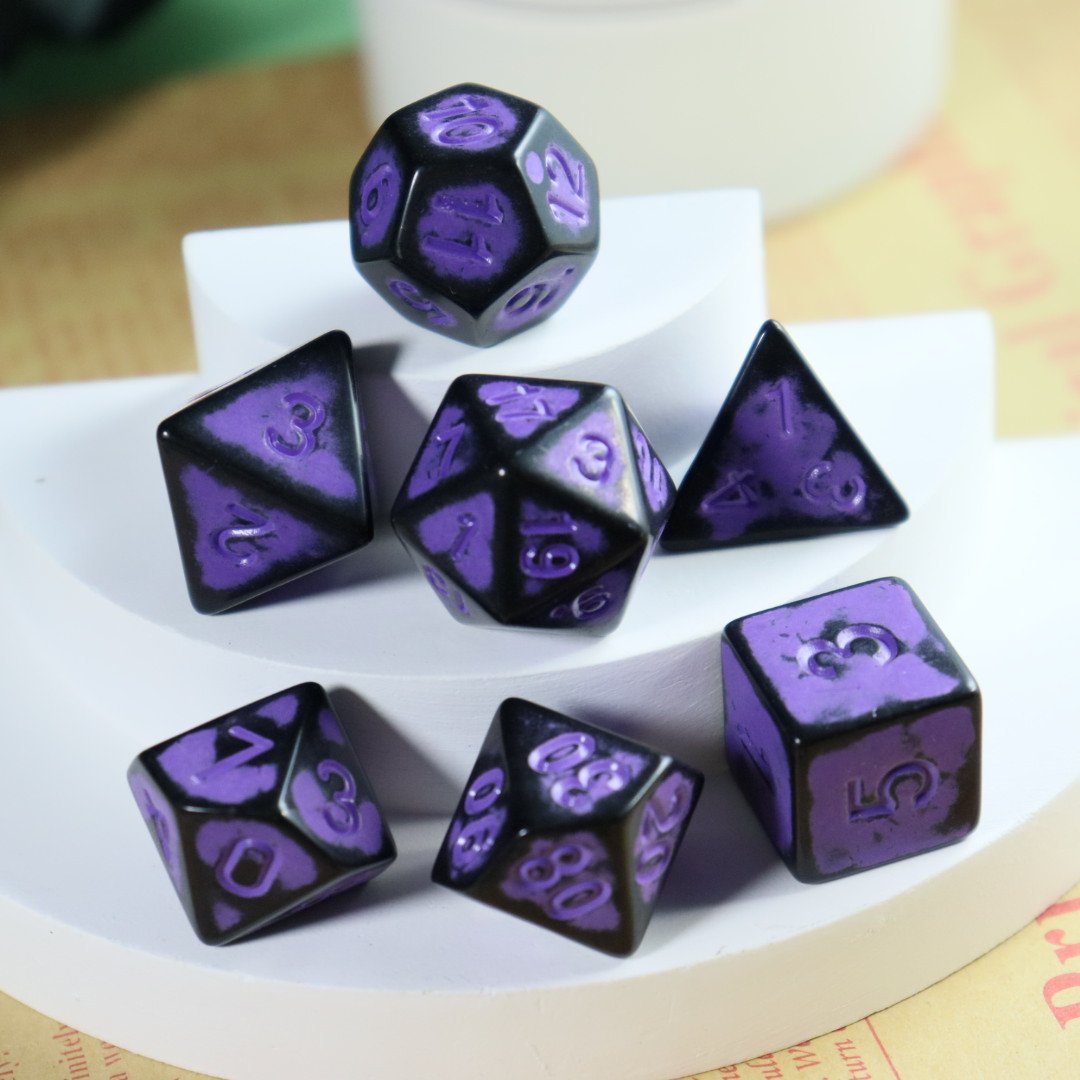 Plastic dice sets retro colors Acrylic RPG bulk dice 7pcs per set dice gaming polyhedral 20 sided faces DND