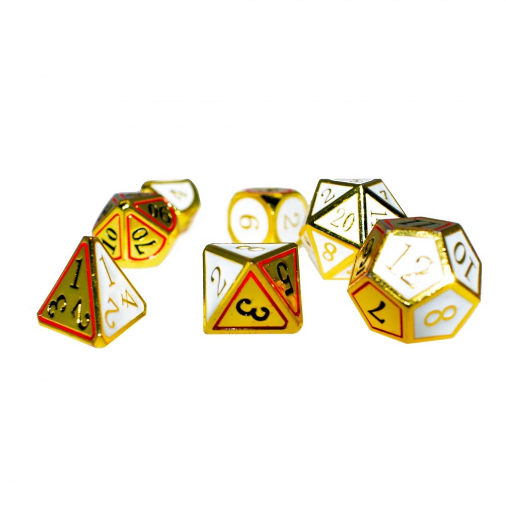 Factory Direct Sale Custom Dnd and Rpg Polyhedral Dice Round Corner Metal Dice