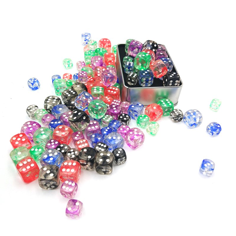 High Quality Custom Mini Transparent Precision D6 Six Sided Round Corner Casino Rounded Dice For Board Engrave