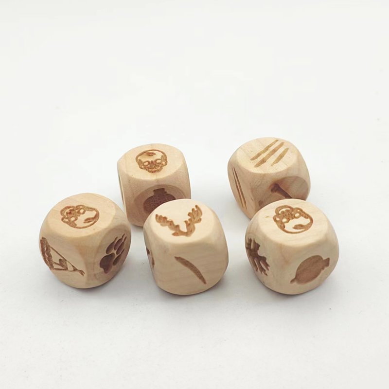 manufacturer custom high quality wooden round edge personalized dice family board games polyhedral d6 dice set