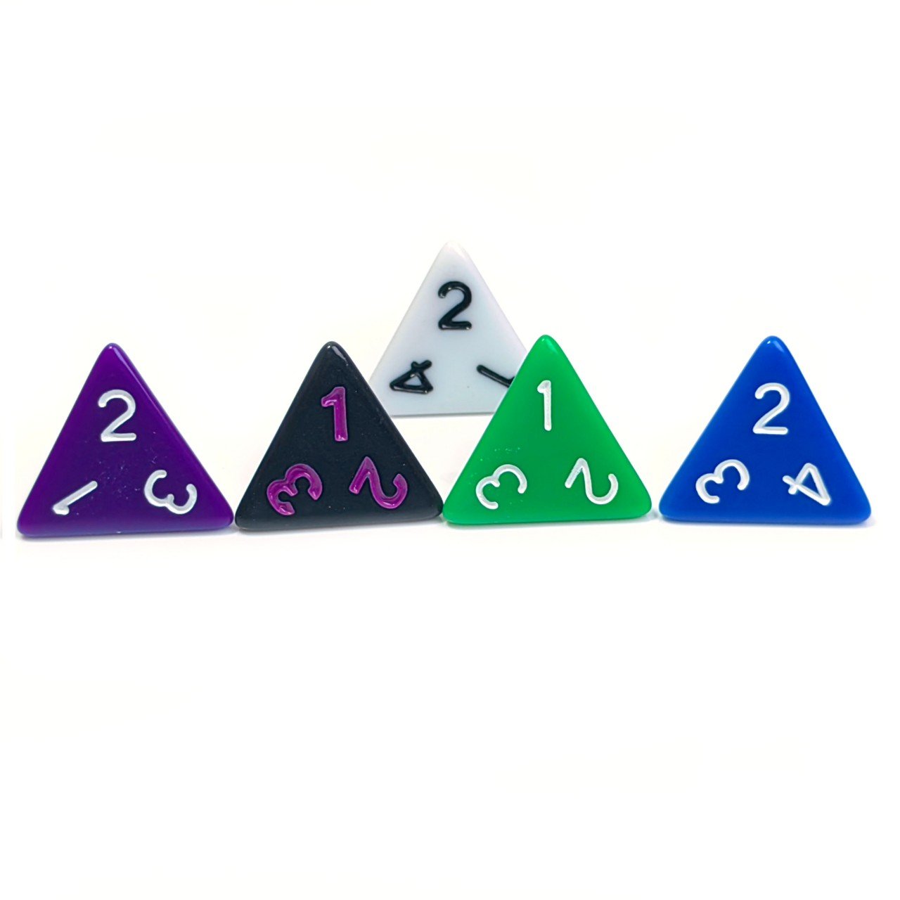 Wholesale bulk Custom Printed Polyhedral Dice multicolor transparent bicolor D4 dice for RPG MTG DND board game