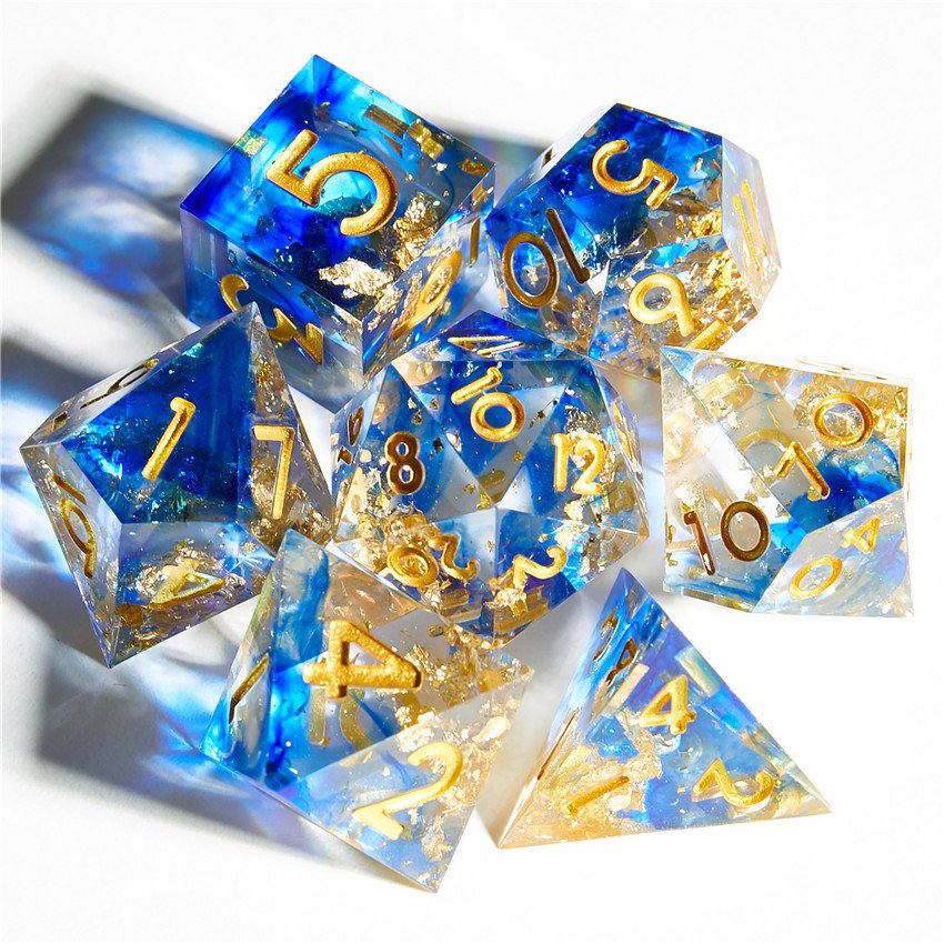 Original Factory Wholesale Resin Dice D4, D6, D8, D10, D12, D207 Polyhedral Dice DND Dice Set D&D Dragon and Dungeon Dice