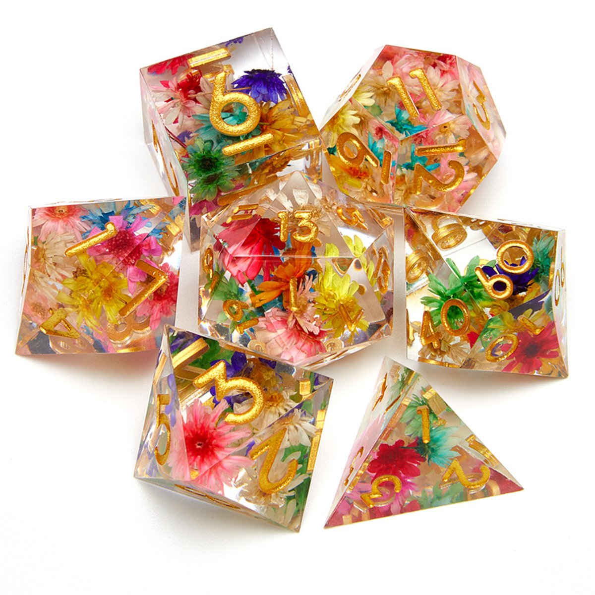 Original Factory Wholesale Resin Dice D4, D6, D8, D10, D12, D207 Polyhedral Dice DND Dice Set D&D Dragon and Dungeon Dice