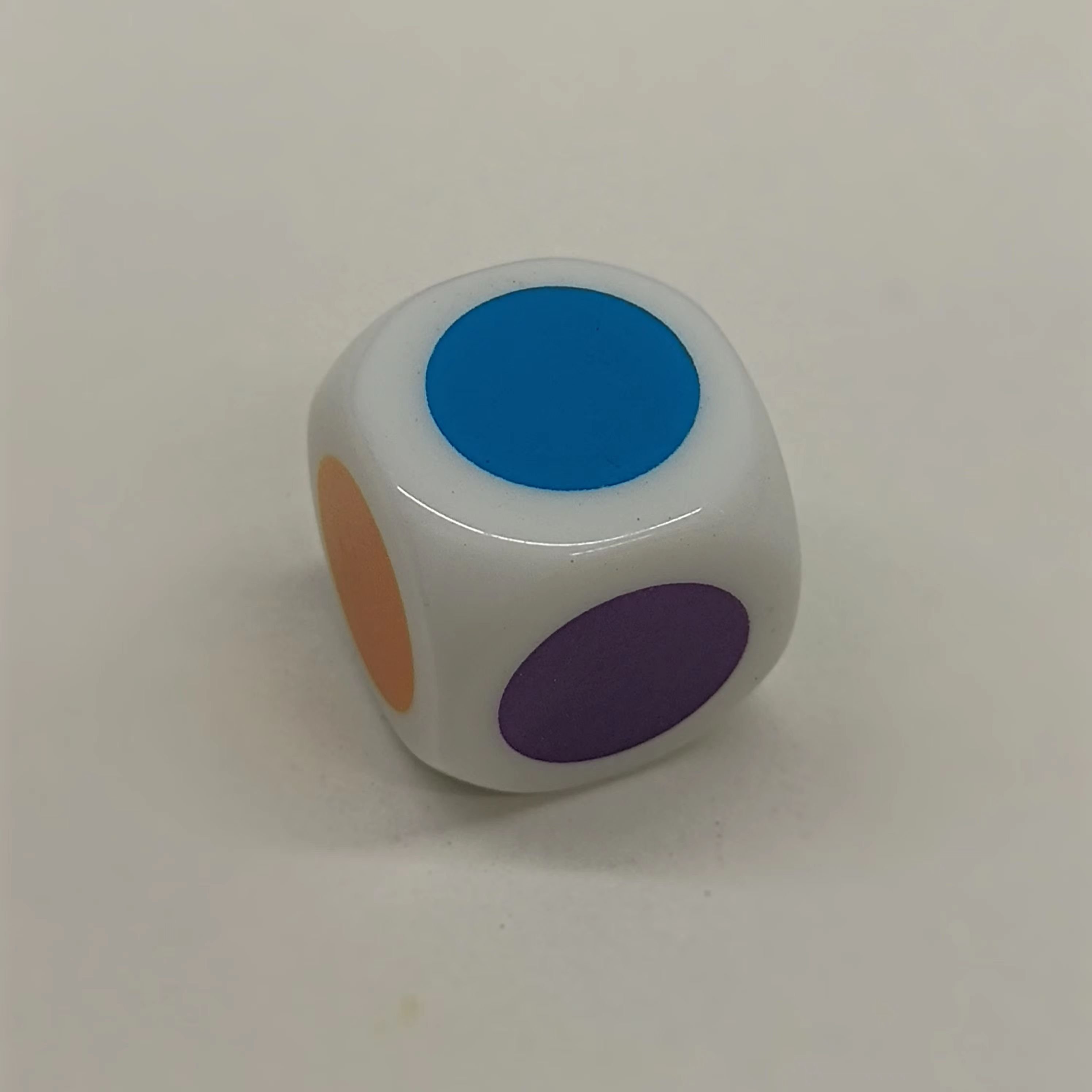 Acrylic D6 Dice Set 16mm Cube Shape for Board Games-Printed and Engraved with Colored Dots Customizable Promotional Game Dice