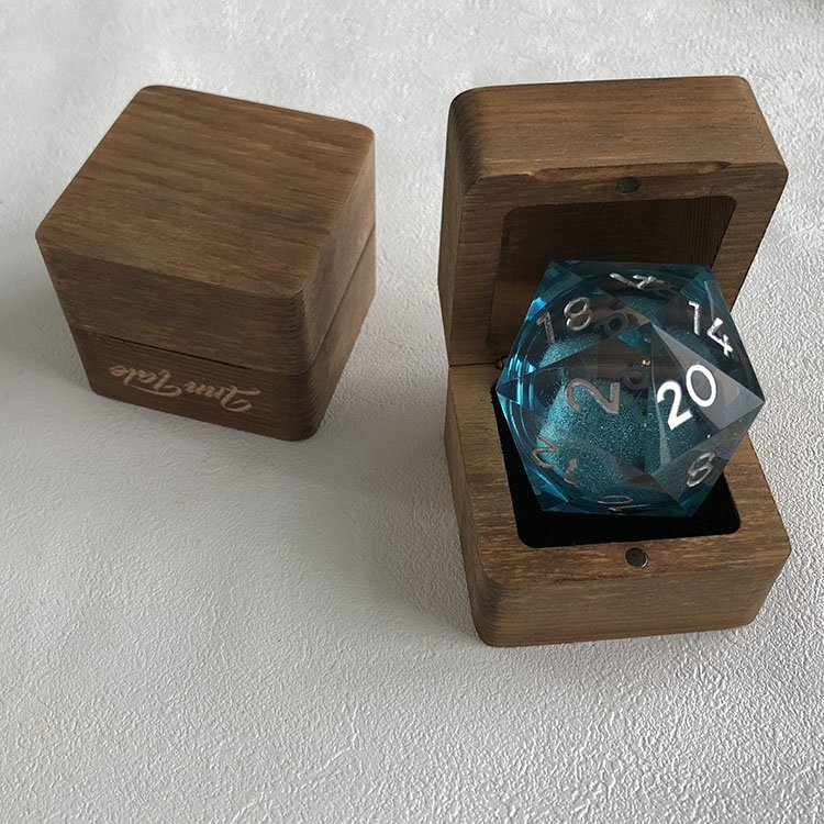 Sharp edge Liquie Core Resin Dice Bule 50mm Single Giant D20 Dice Bulk Dungeons And Dragonsresin Jumbo Dice