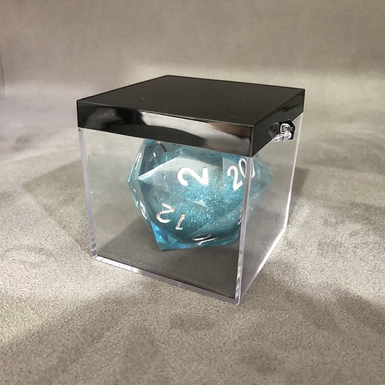 Sharp edge Liquie Core Resin Dice Bule 50mm Single Giant D20 Dice Bulk Dungeons And Dragonsresin Jumbo Dice