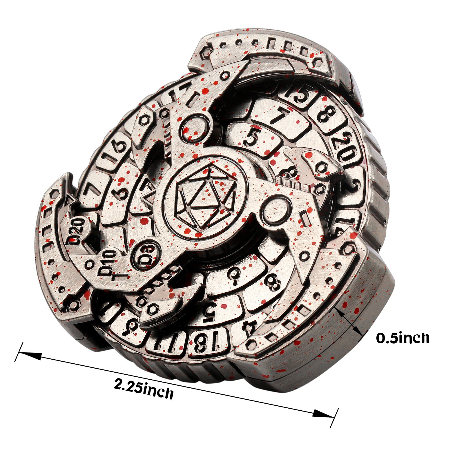 New Design Unique 7-in-1 DND Dice Spinner Dragon Roulette Wheel Dice Spinner all in 1 Revolver Roulette Unusual Dice Set D&D