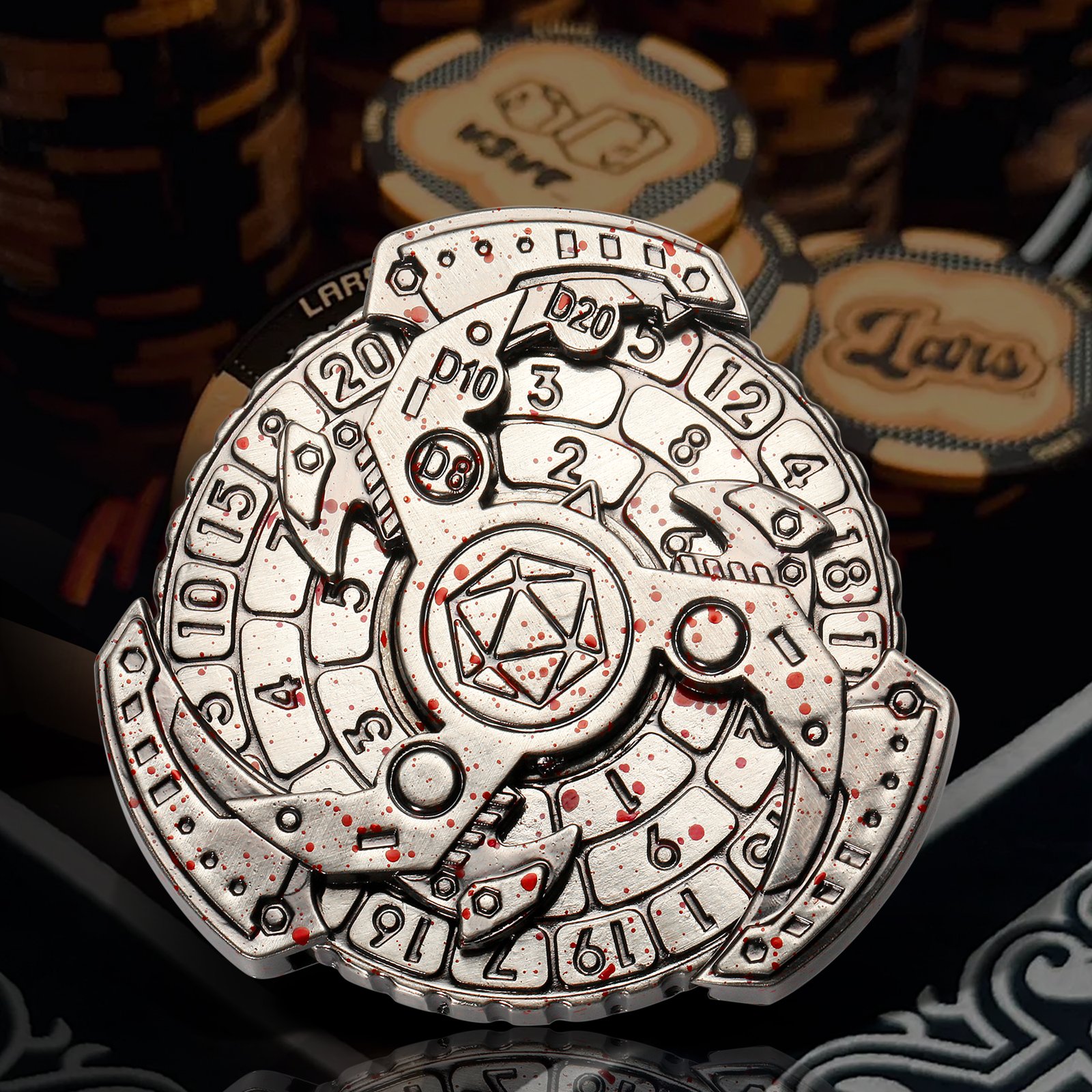 New Design Unique 7-in-1 DND Dice Spinner Dragon Roulette Wheel Dice Spinner all in 1 Revolver Roulette Unusual Dice Set D&D