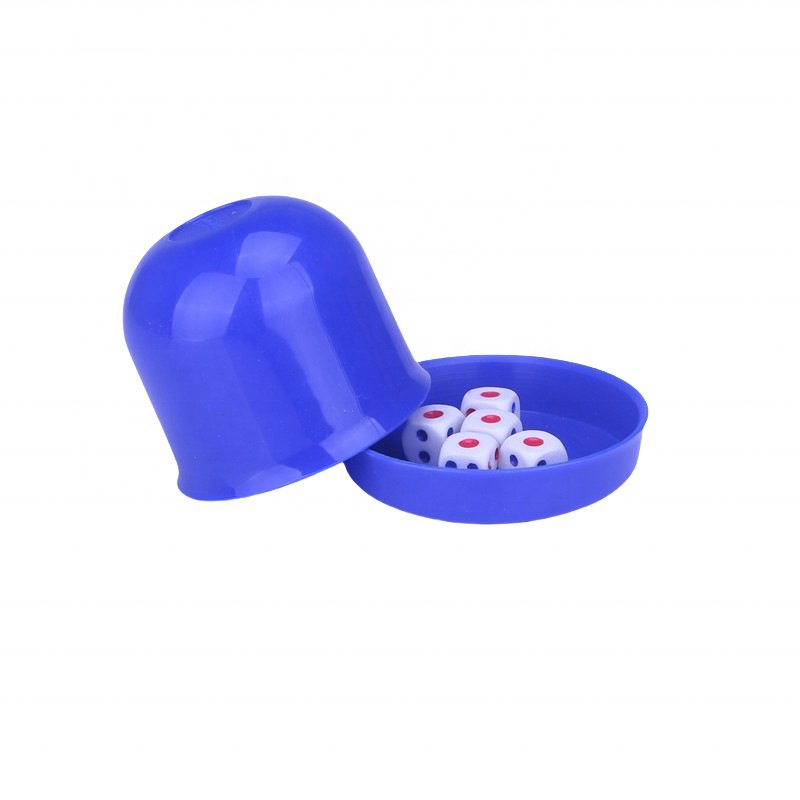 Multicolor dice cup with bottom tray plastic dice cup laser board game dice shaker cup