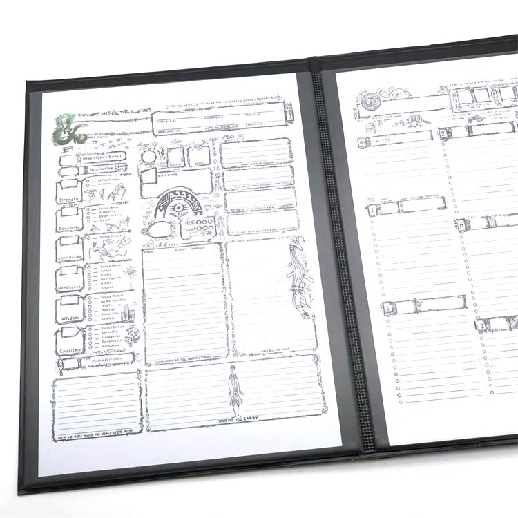 Unique Gifts 4 Panel Laserable Leather DND Dungeon Master Screen Dice RPG Game