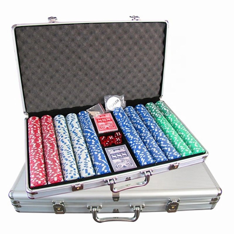 Custom Aluminum Casino Briefcase for 500 Poker Chips Playing Cards Dice