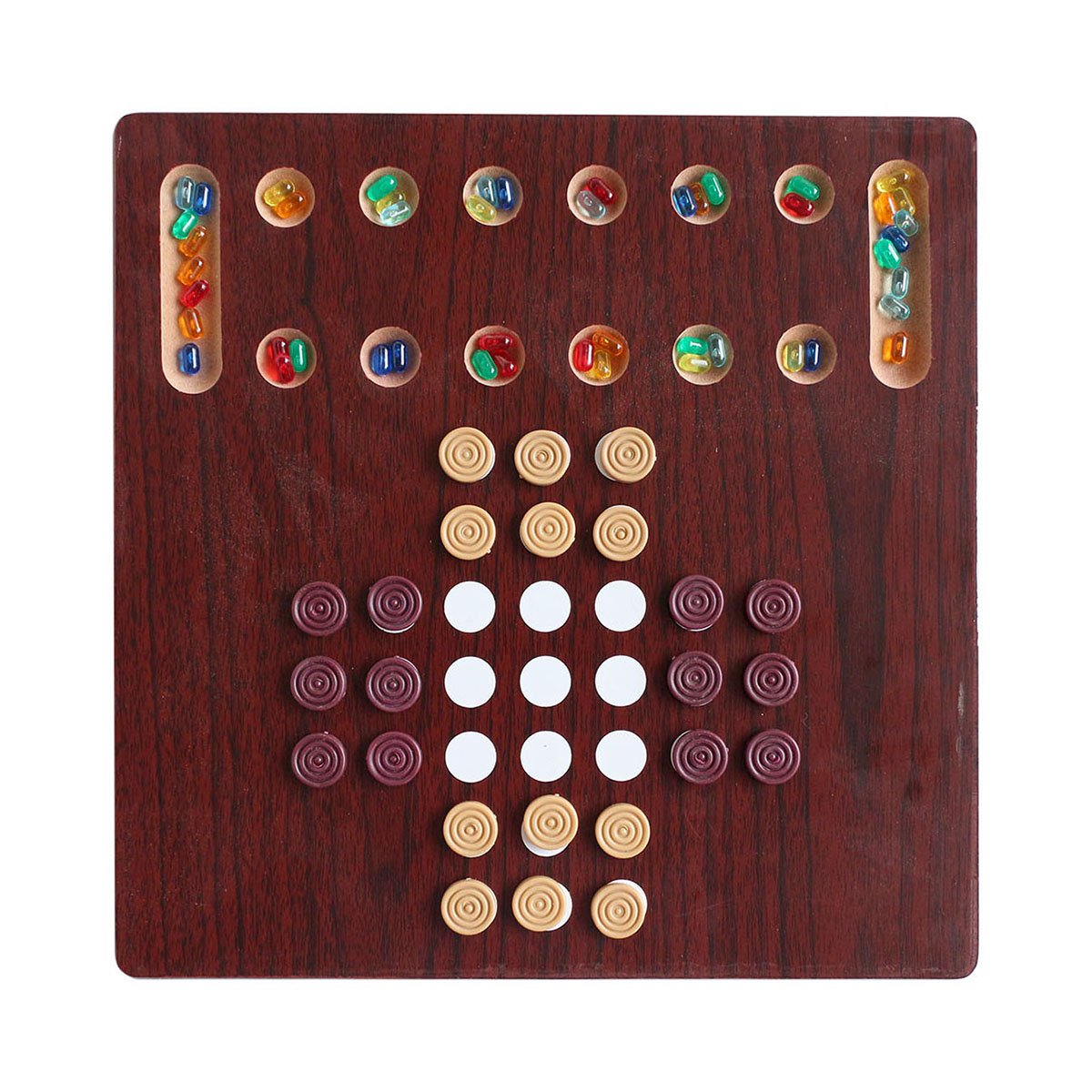 10-in-1 Tabletop Game Center Portable Wooden Combo Board Unique Set with Dice Dominos Playing Cards Game Pieces for Kids Adults