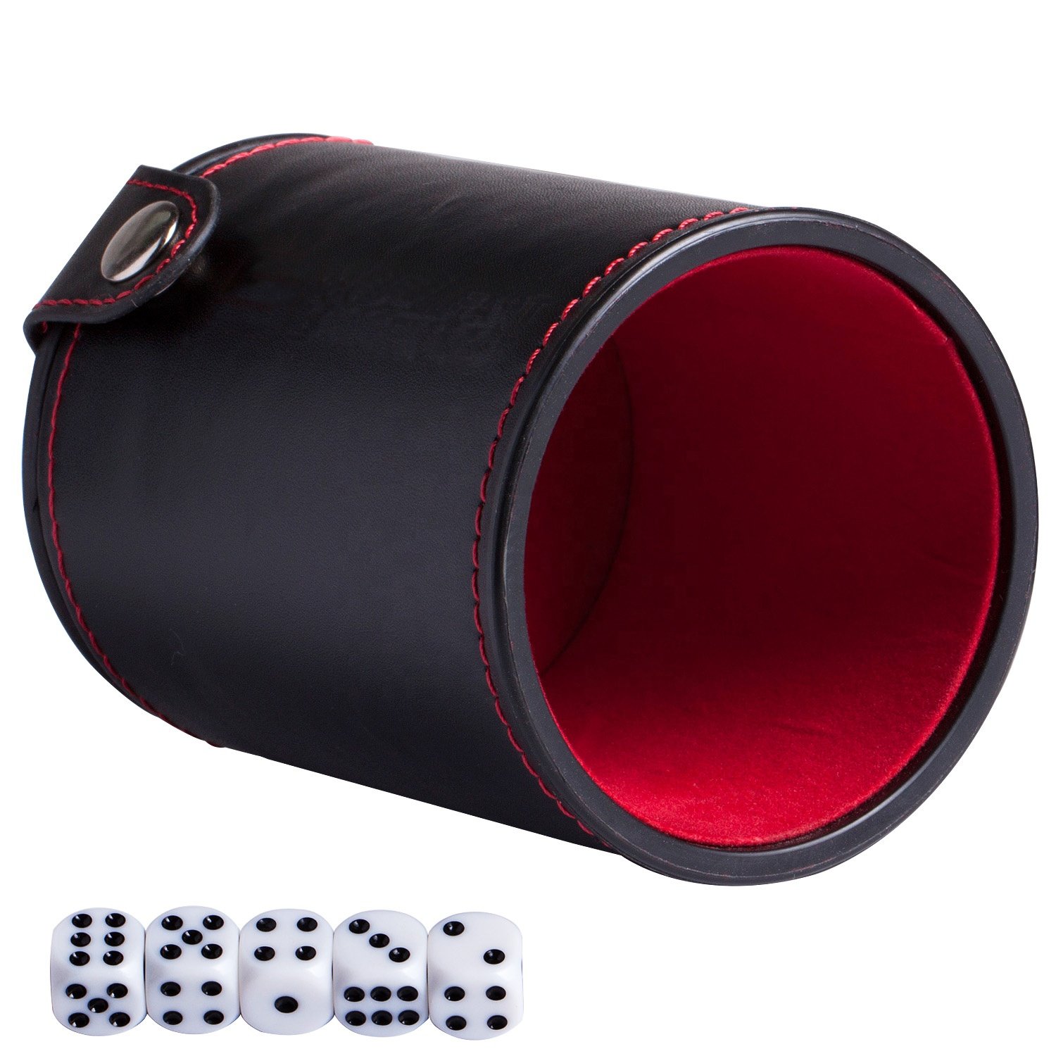 RTS Factory Direct Wholesale Durable Professional Double Layers Leather Dice Cup Shaker Games For Table