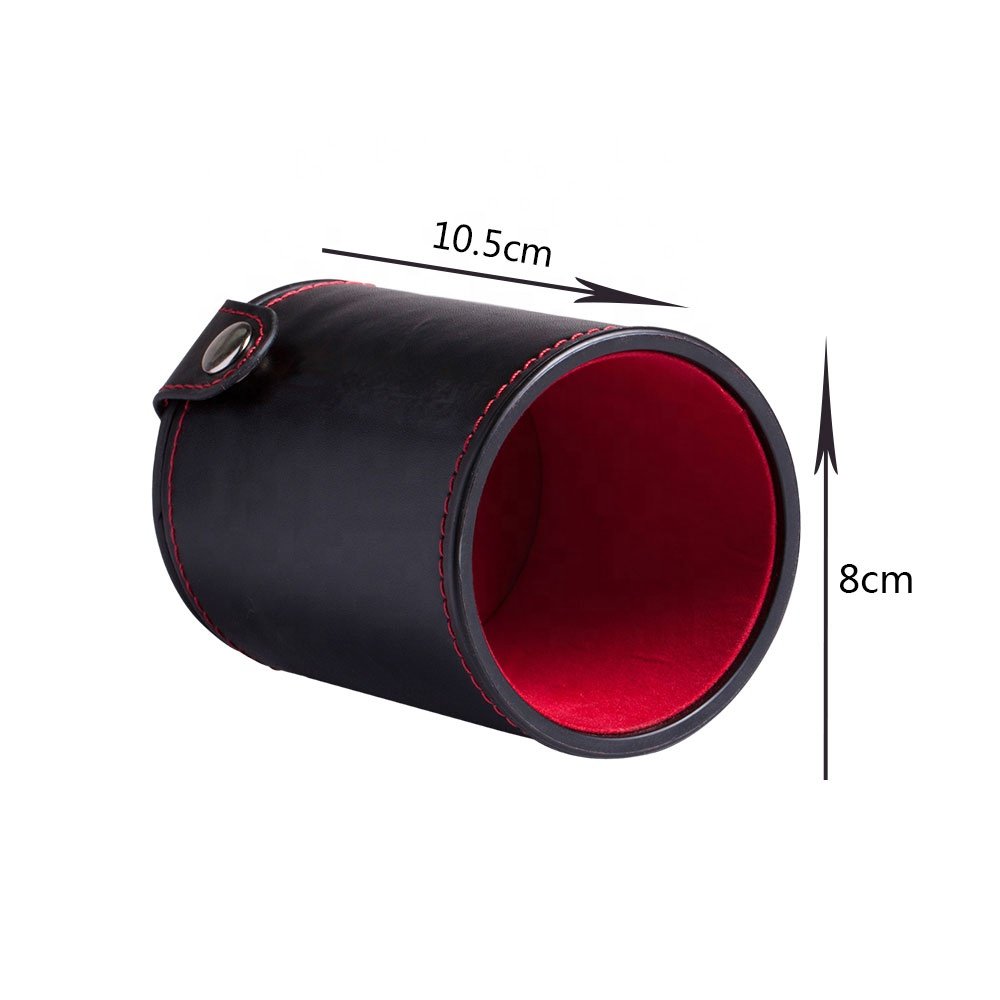RTS Factory Direct Wholesale Durable Professional Double Layers Leather Dice Cup Shaker Games For Table