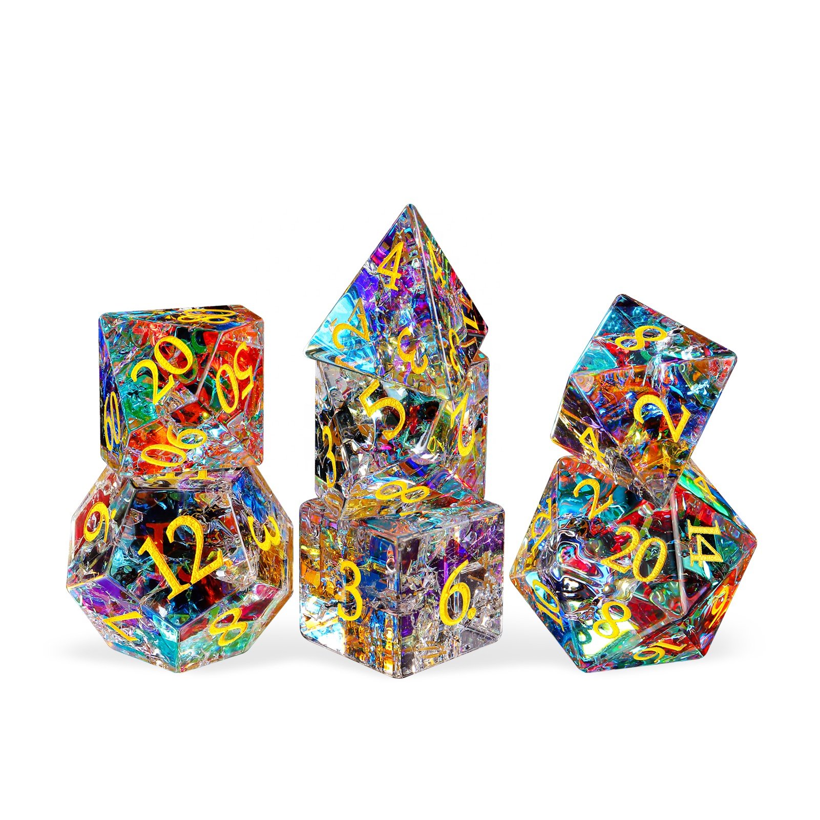 7 Pieces Sharps Edge Board Games Polyhedral Dice Set Role Playing Table Game DND Gift RPG Dice For Dicedragons And Dungeons Dice