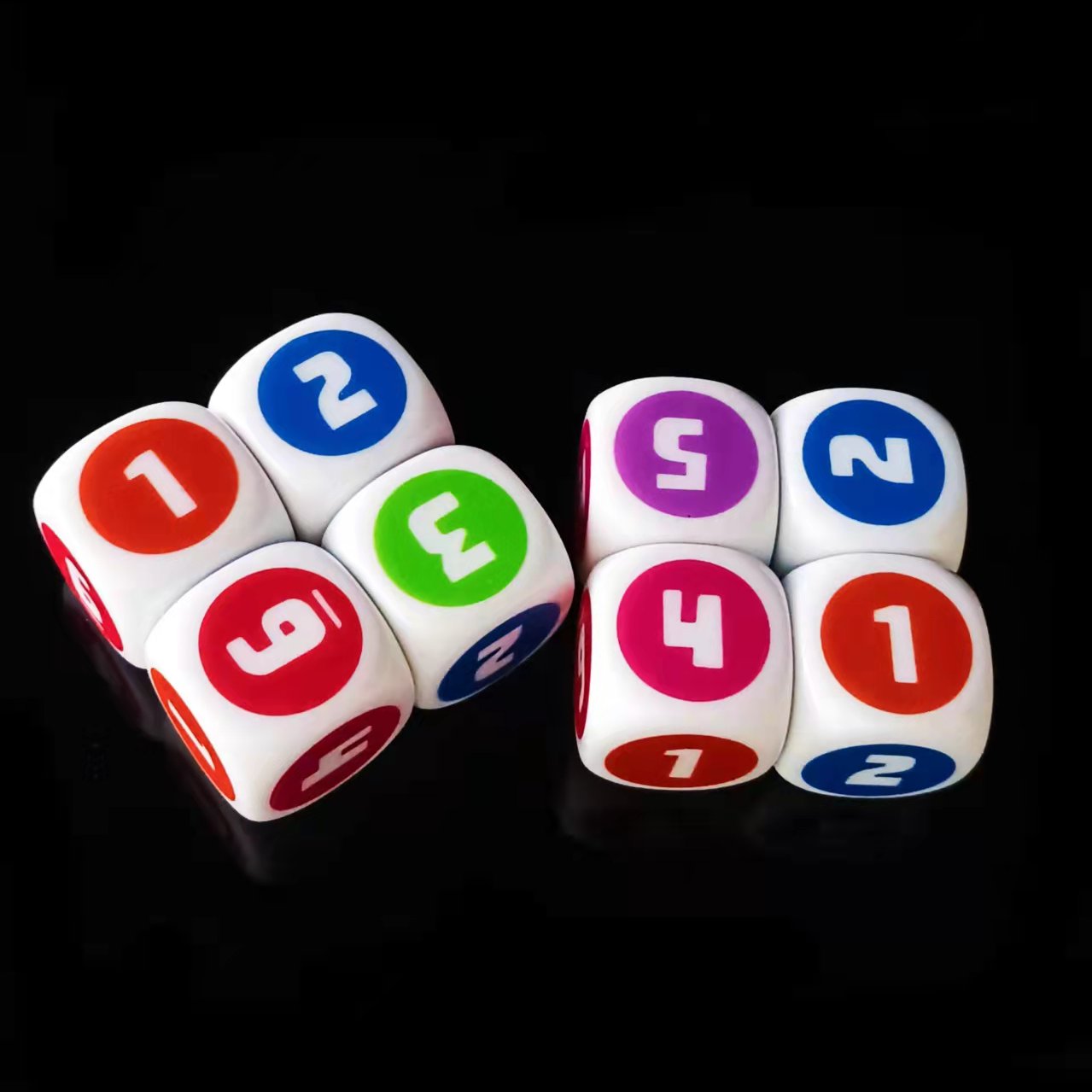 Factory Direct Wholesale Price Professional Custom Design Plastic Acrylic Dice Logo Printing Resin Casino Dice Set