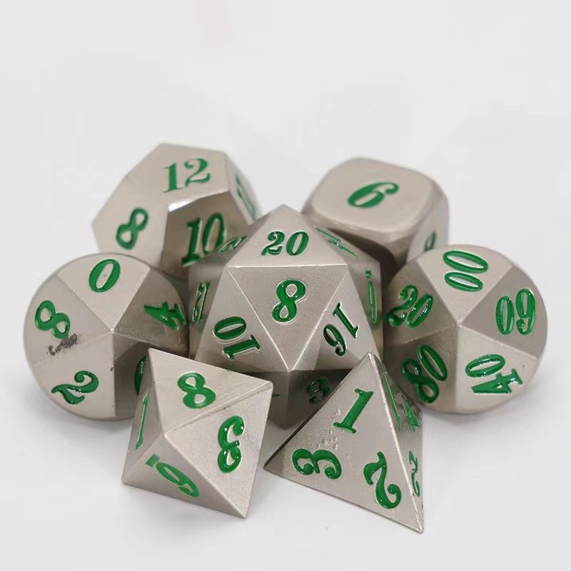 Metal Solid RPG DND Dice set Dungeon Dragon board game role playing polyhedral digital dice custom logo
