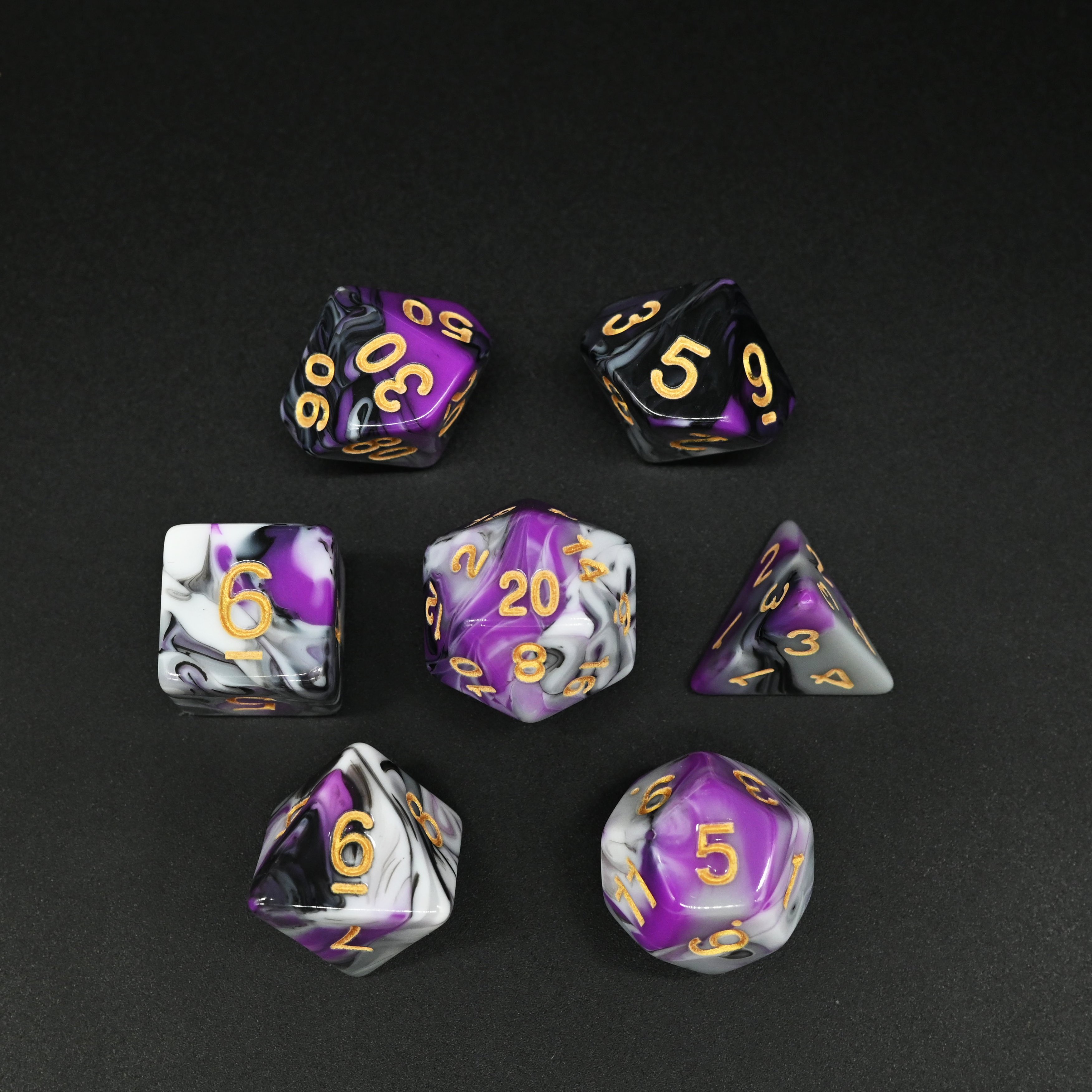 DND Dice Manufacturer Souvenir Multi Color Acrylic Polyhedral Game Dice for Role Playing