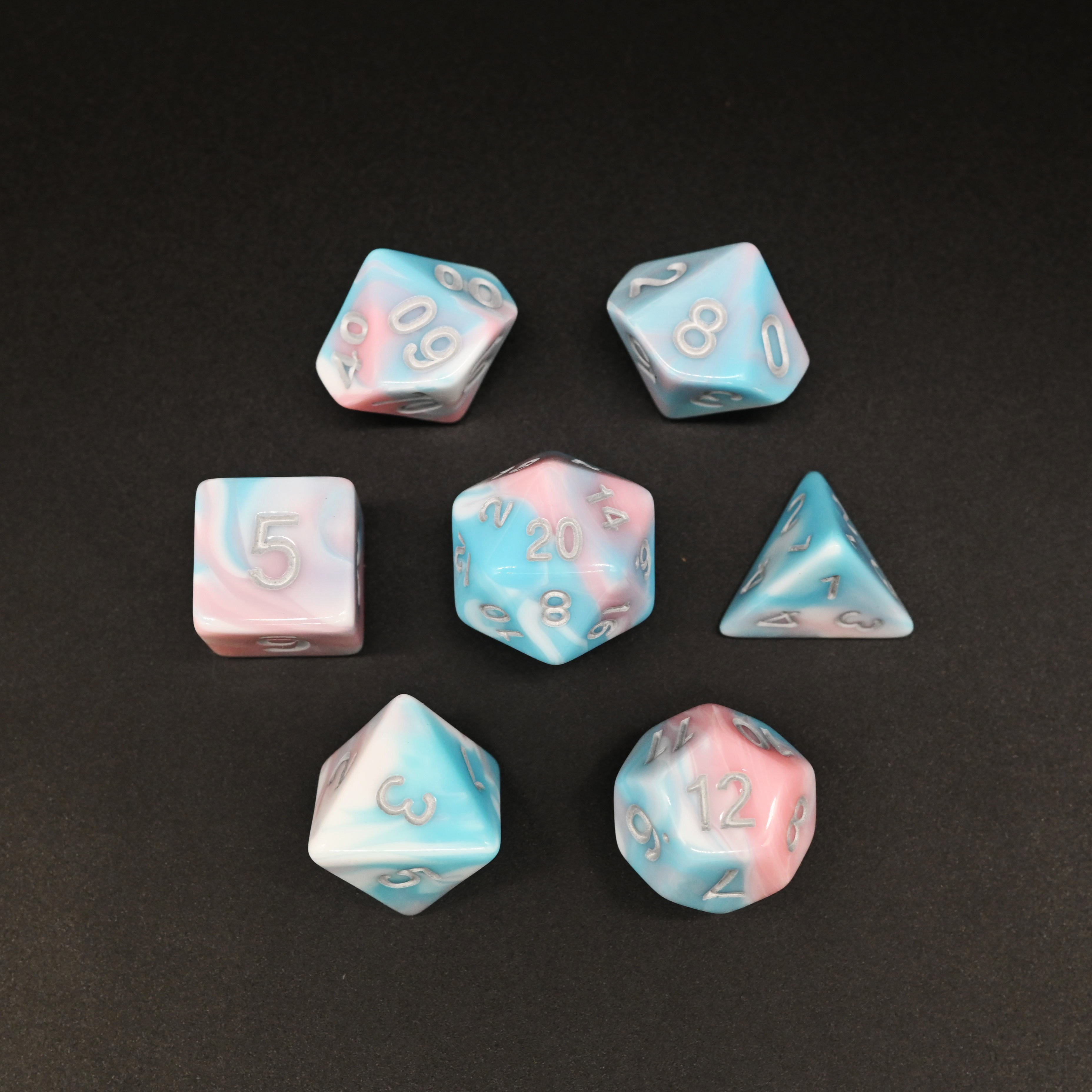 DND Dice Manufacturer Souvenir Multi Color Acrylic Polyhedral Game Dice for Role Playing